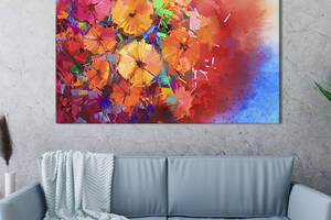 Картина на холсте интерьерная KIL Art Абстрактные цветы 75x50 см (240-1)