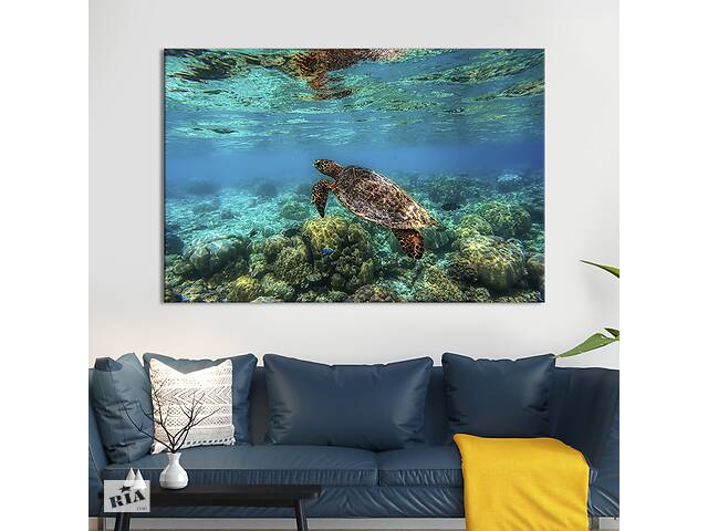 Картина на холсте интерьерная KIL Art Большая черепаха 51x34 см (197-1)