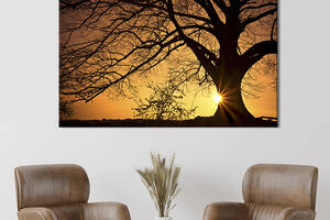 Картина на холсте интерьерная KIL Art Дерево на закате 75x50 см (547-1)