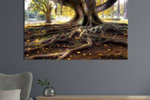 Картина на холсте интерьерная KIL Art Дерево с большими корнями 51x34 см (548-1)