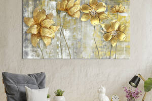 Картина на холсте интерьерная KIL Art Дрогоценные цветы 75x50 см (259-1)