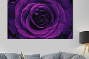 Картина на холсте интерьерная KIL Art Лиловая роза 122x81 см (246-1)