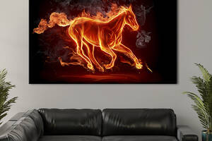 Картина на холсте интерьерная KIL Art Огненная лошадь 51x34 см (133-1)