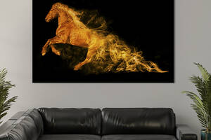 Картина на холсте интерьерная KIL Art Огненный конь 122x81 см (208-1)