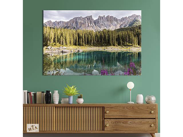 Картина на холсте интерьерная KIL Art Озеро Карецца 122x81 см (645-1)