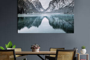 Картина на холсте интерьерная KIL Art Озеро Тоблахер 75x50 см (641-1)