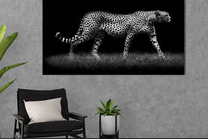 Картина на холсте интерьерная KIL Art Пятнистый леопард 75x50 см (147-1)