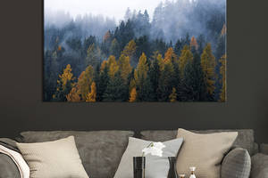 Картина на холсте интерьерная KIL Art Северный лиственный лес 122x81 см (638-1)