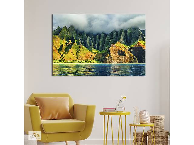 Картина на холсте интерьерная KIL Art Скалы на побережье Напали 122x81 см (607-1)