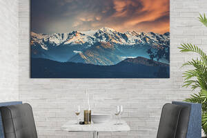 Картина на холсте интерьерная KIL Art Снежный горный хребет 122x81 см (613-1)