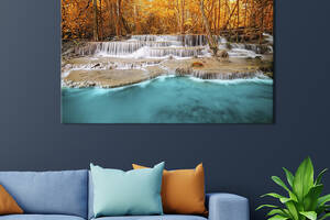 Картина на холсте интерьерная KIL Art Водопад Хуай Мэй Хамин 75x50 см (580-1)