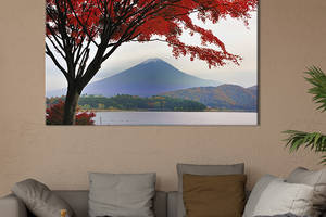 Картина на холсте интерьерная KIL Art Вулкан в Японии 75x50 см (558-1)
