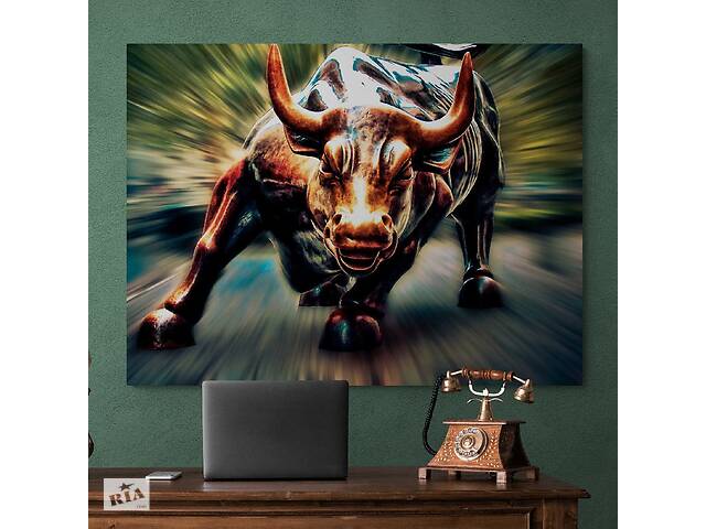 Картина на холсте Золотой бык HolstPrint RK0103 размер 50 x 70 см