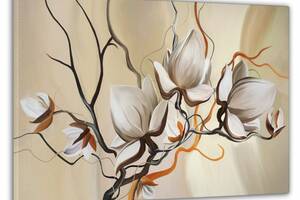 Картина на стену в гостиную/спальню Декор Карпаты 'Очаровательные белые магнолии' 60x100 см MK10241_M