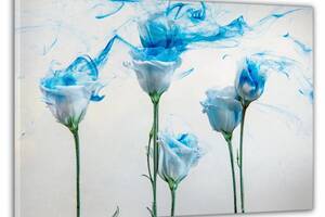 Картина на стену в гостиную/спальню Декор Карпаты 'Цветы в синей дымке' 60x100 см MK10162_M
