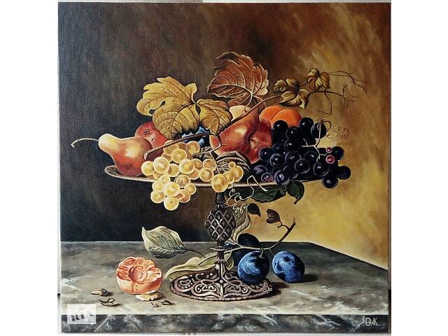Картина 'Натюрморт с фруктами' (холст. масло, 40х40 см)