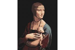 Картина за номерами 'Дама з горностаєм ©Леонардо да Вінчі' Ідейка KHO4818 40х50 см