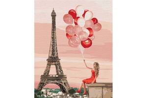 Картина за номерами. 'Червоні фарби Парижа' 40 * 50см KHO4757