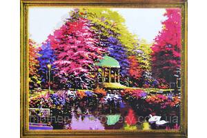 Картина по номерам 'Весенний парк' живопись,картины по цифрам,раскраска, размер 40х50 см