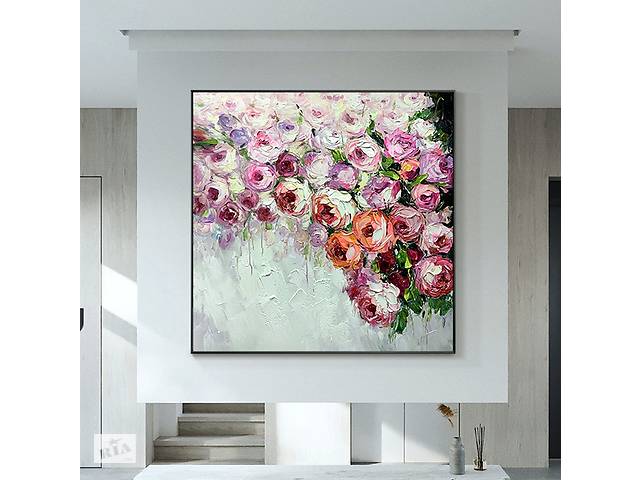 Картина квіти ArtSale flwr0066 70 х 70 см