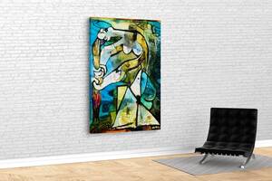 Картина в гостиную спальню для интерьера Абстрактная женщина KIL Art 122x81 см (453)
