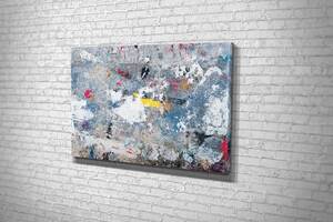 Картина в гостиную спальню для интерьера Абстракция холодные краски KIL Art 122x81 см (467)