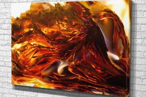Картина у вітальню спальню для інтер'єру Абстракція потоки вогню лава KIL Art 122x81 см (413)