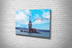 Картина в гостиную спальню для интерьера Девичья башня в Стамбуле KIL Art 81x54 см (621)