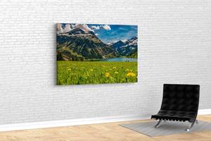 Картина у вітальню спальню для інтер'єру Гірський краєвид KIL Art 81x54 см (702)