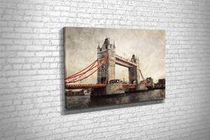 Картина у вітальню спальню для інтер'єру Лондонський міст в Англії KIL Art 81x54 см (839)