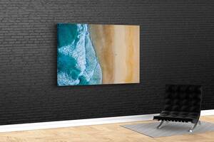 Картина у вітальню спальню для інтер'єру Морський берег KIL Art 81x54 см (705)