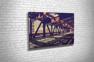 Картина у вітальню спальню для інтер'єру Міст на Мічиган-Авеню в Чикаго KIL Art 81x54 см (835)