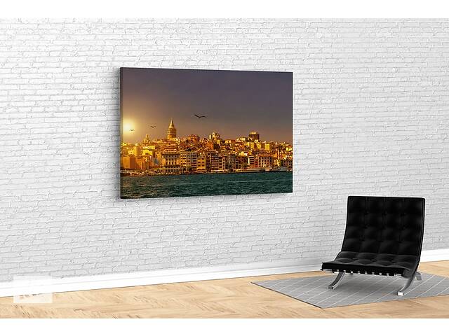 Картина в гостиную спальню для интерьера Панорама Стамбула KIL Art 81x54 см (745)