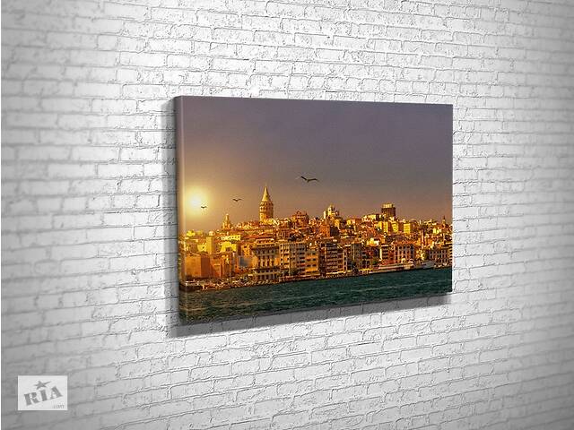 Картина в гостиную спальню для интерьера Панорама Стамбула KIL Art 122x81 см (745)
