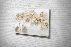Картина у вітальню спальню для інтер'єру Розкішні квіти KIL Art 81x54 см (578)