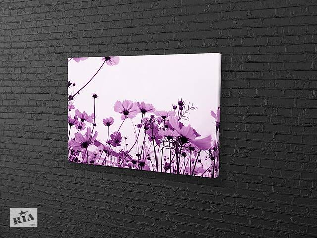 Картина у вітальню спальню для інтер'єру Бузкові квіти KIL Art 122x81 см (420)