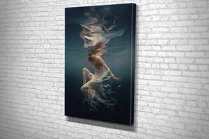 Картина у вітальню спальню для інтер'єру Танцівниця у воді KIL Art 81x54 см (815)