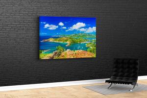 Картина у вітальню спальню для інтер'єру Тропічні острови KIL Art 81x54 см (468)