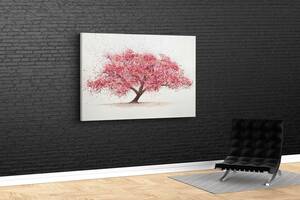 Картина в гостиную спальню для интерьера цветущая сакура KIL Art 51x34 см (431)