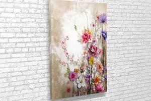 Картина в гостиную спальню для интерьера Весенние цветы KIL Art 122x81 см (784)
