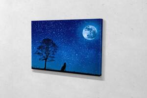 Картина у вітальню спальню для інтер'єру Вій на місяць KIL Art 81x54 см (701)