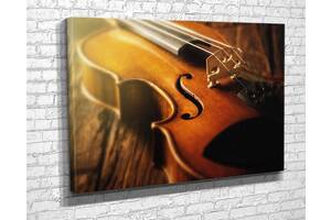 Картина в гостиную спальню для интерьера Винтажная скрипка KIL Art 122x81 см (851)