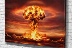 Картина у вітальню спальню для інтер'єру Ядерний вибух KIL Art 81x54 см (638)