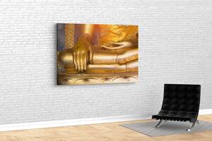 Картина у вітальню спальню для інтер'єру Золотий Будда KIL Art 81x54 см (821)