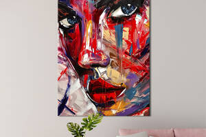 Картина в офис KIL Art Абстрактная девушка с соблазнительным взглядом 120x80 см (2art_12)