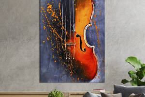 Картина в офис KIL Art Абстрактная старая гитара 51x34 см (2art_192)