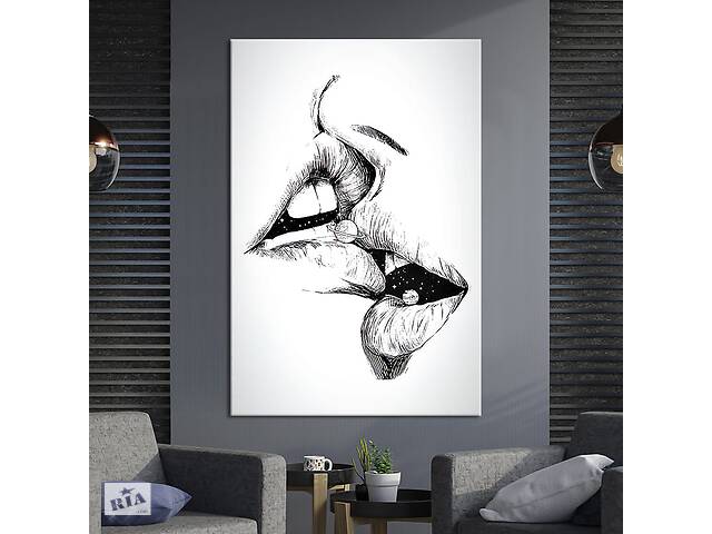 Картина в офис KIL Art Абстракция Космический поцелуй 120x80 см (2art_184)