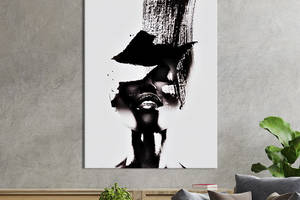 Картина в офис KIL Art Абстракция тушью африканская девушка 80x54 см (2art_36)