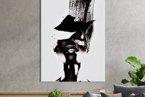 Картина в офис KIL Art Абстракция тушью африканская девушка 120x80 см (2art_36)