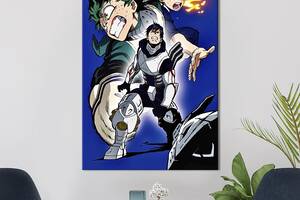 Картина в офис KIL Art Герои аниме-сериала Моя геройская академия 80x54 см (2an_118)
